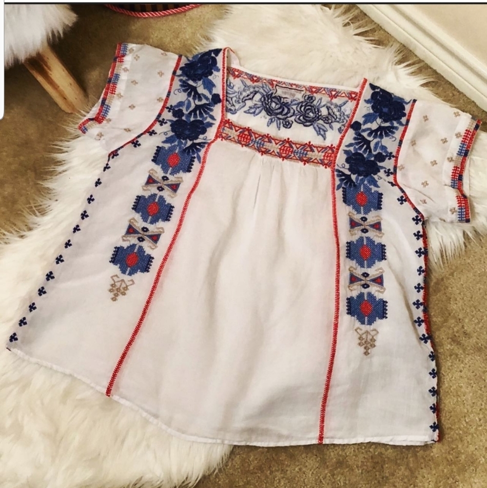 Johnny was ZELDA MEXICAN PEASANT TOP